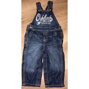 OshKosh B'gosh Baby Denim Overalls 12-18 Months Blue Classic Fit